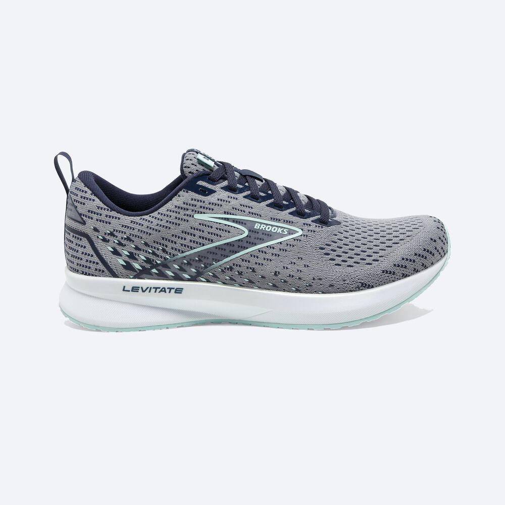 Brooks Levitate 5 Kadın Koşu Ayakkabısı Gri/Lacivert/Mavi | TR-067815