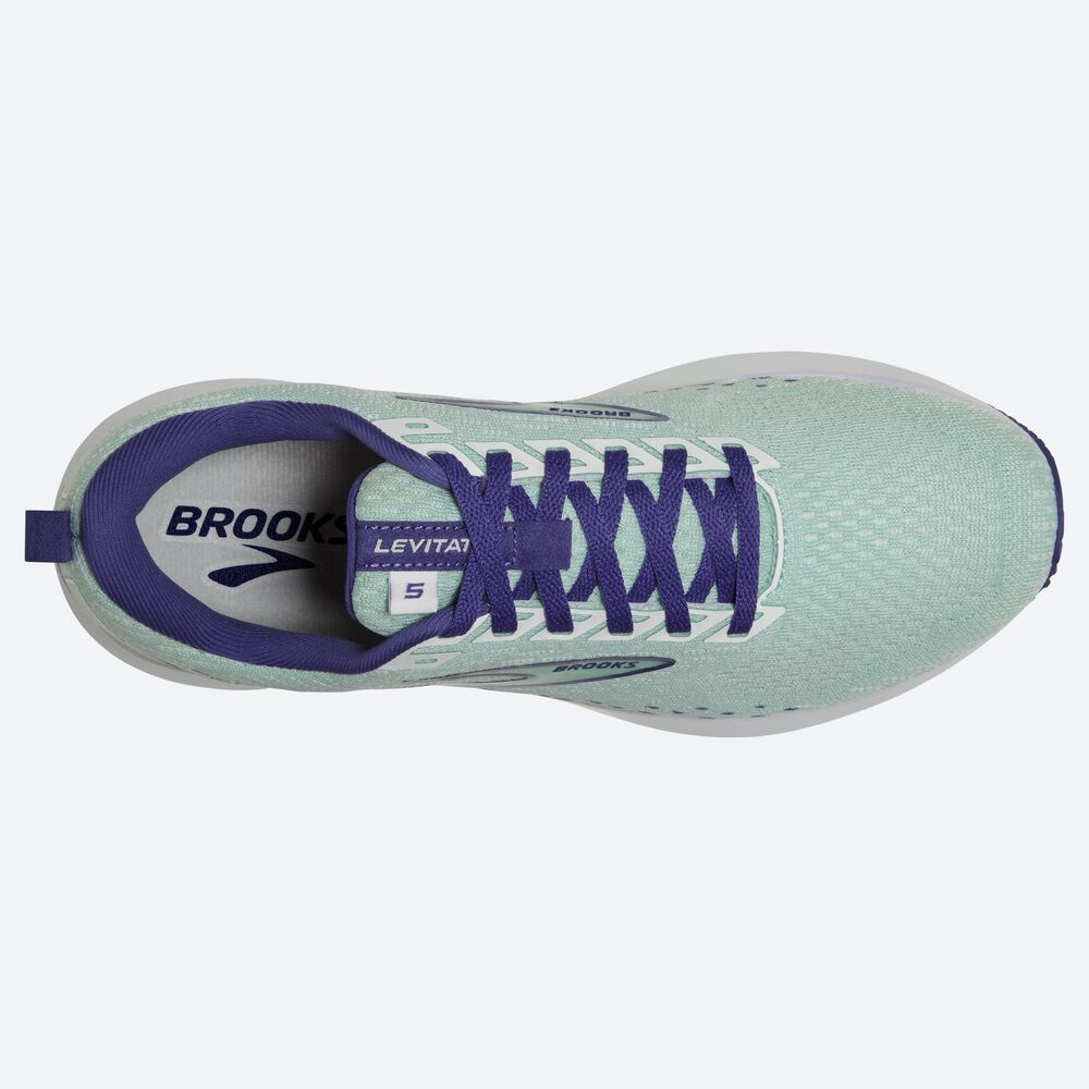 Brooks Levitate 5 Kadın Koşu Ayakkabısı Yeşil/Lacivert Mavi/Beyaz | TR-279031