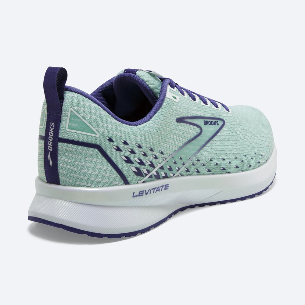 Brooks Levitate 5 Kadın Koşu Ayakkabısı Yeşil/Lacivert Mavi/Beyaz | TR-279031