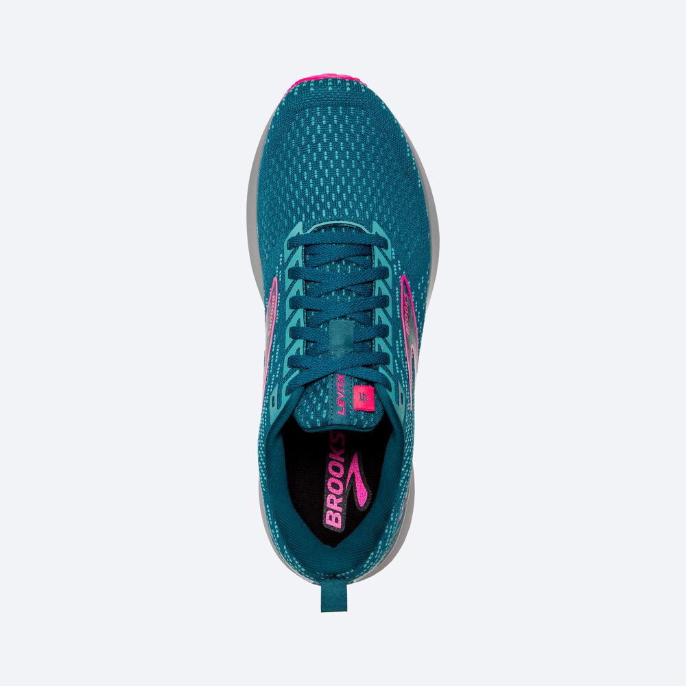 Brooks Levitate 5 Kadın Koşu Ayakkabısı Mavi/Pembe | TR-697258