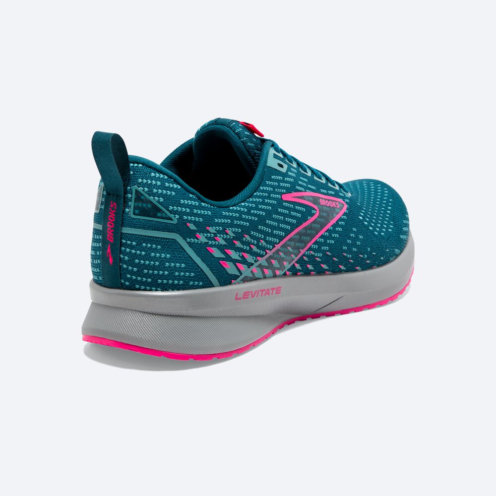 Brooks Levitate 5 Kadın Koşu Ayakkabısı Mavi/Pembe | TR-697258