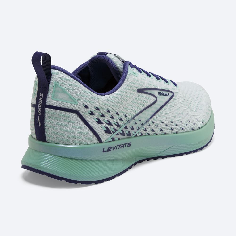 Brooks Levitate 5 Kadın Koşu Ayakkabısı Beyaz/Lacivert Mavi | TR-963248