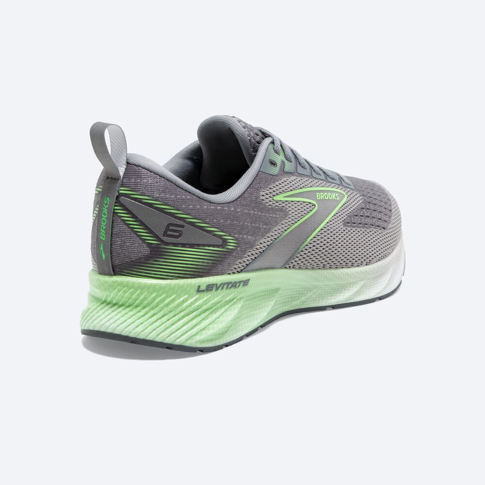 Brooks Levitate 6 Erkek Koşu Ayakkabısı Gri/Yeşil | TR-359802