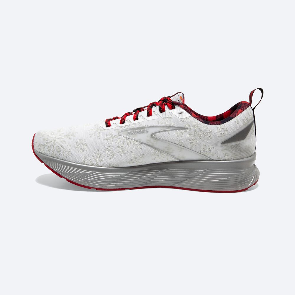 Brooks Levitate 6 Erkek Koşu Ayakkabısı Beyaz/Kırmızı/Gümüş | TR-380456