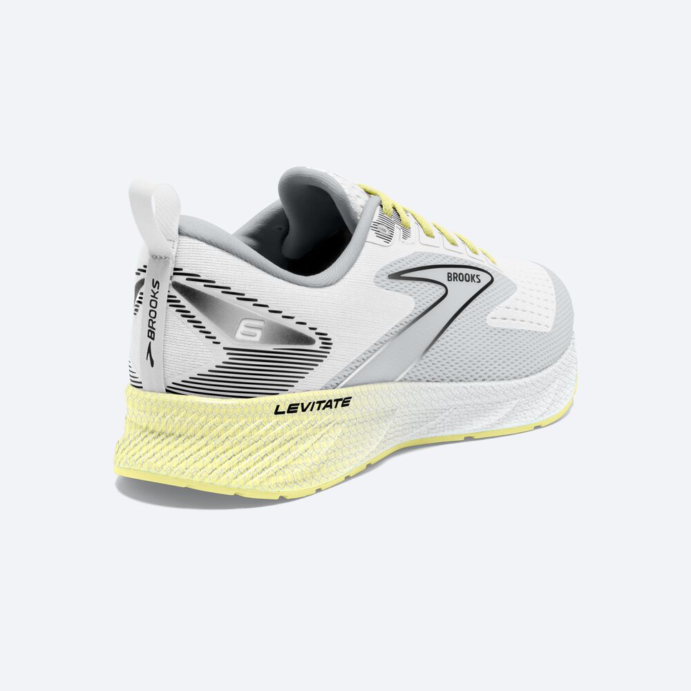 Brooks Levitate 6 Kadın Koşu Ayakkabısı Beyaz/Sarı | TR-697152