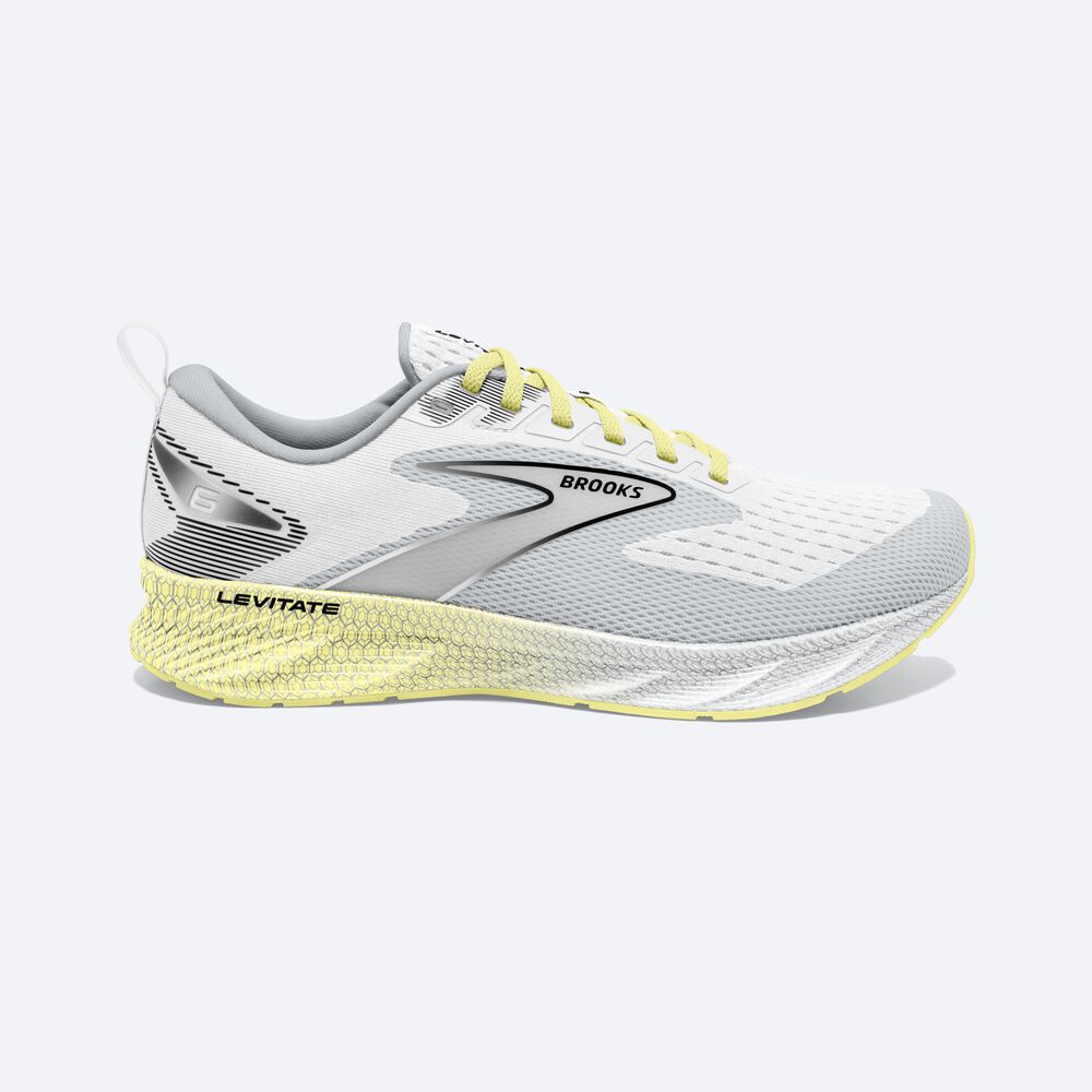 Brooks Levitate 6 Kadın Koşu Ayakkabısı Beyaz/Sarı | TR-697152