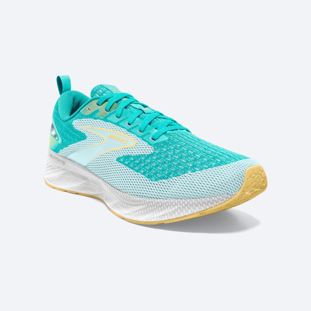 Brooks Levitate 6 Kadın Koşu Ayakkabısı Mavi/Sarı | TR-984501