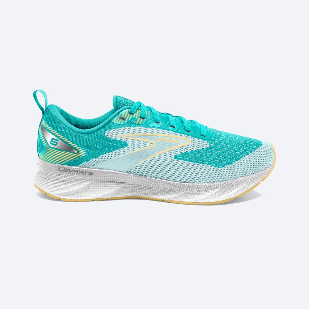 Brooks Levitate 6 Kadın Koşu Ayakkabısı Mavi/Sarı | TR-984501