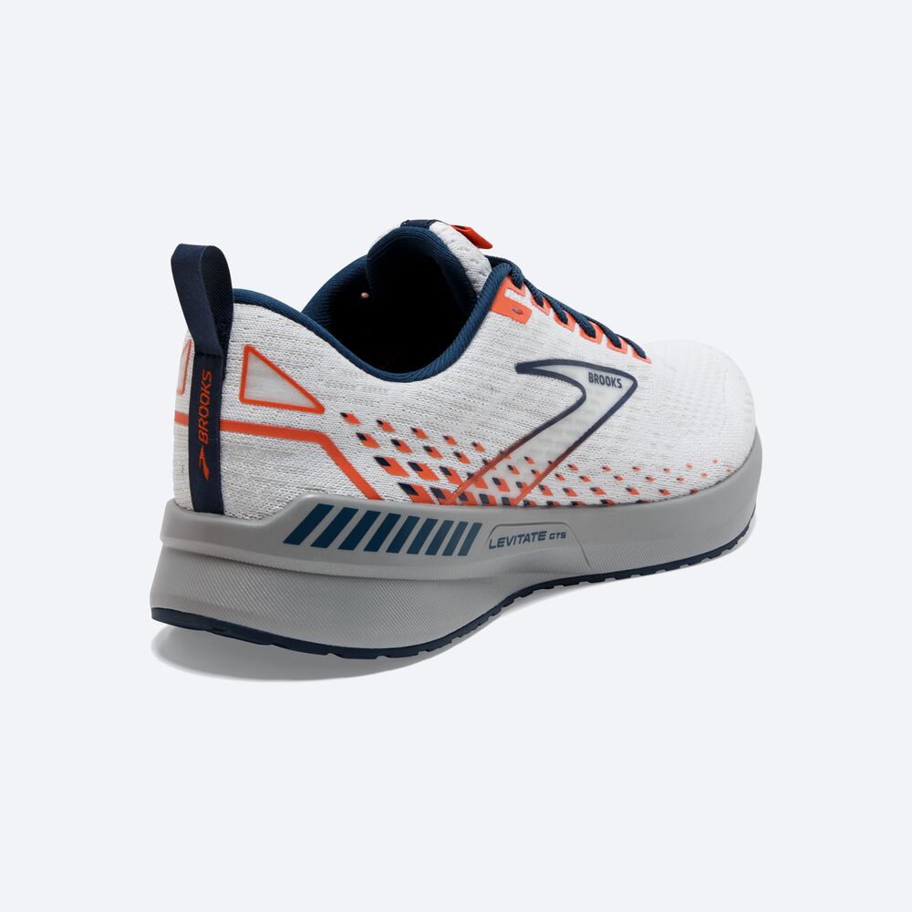 Brooks Levitate GTS 5 Erkek Koşu Ayakkabısı Beyaz/Kahverengi | TR-348670