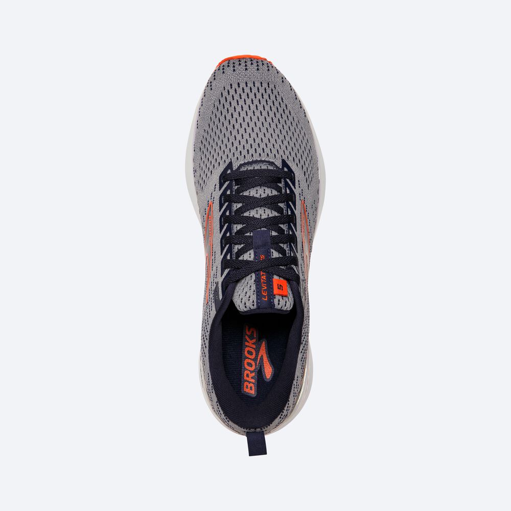 Brooks Levitate GTS 5 Erkek Koşu Ayakkabısı Gri/Lacivert | TR-795132