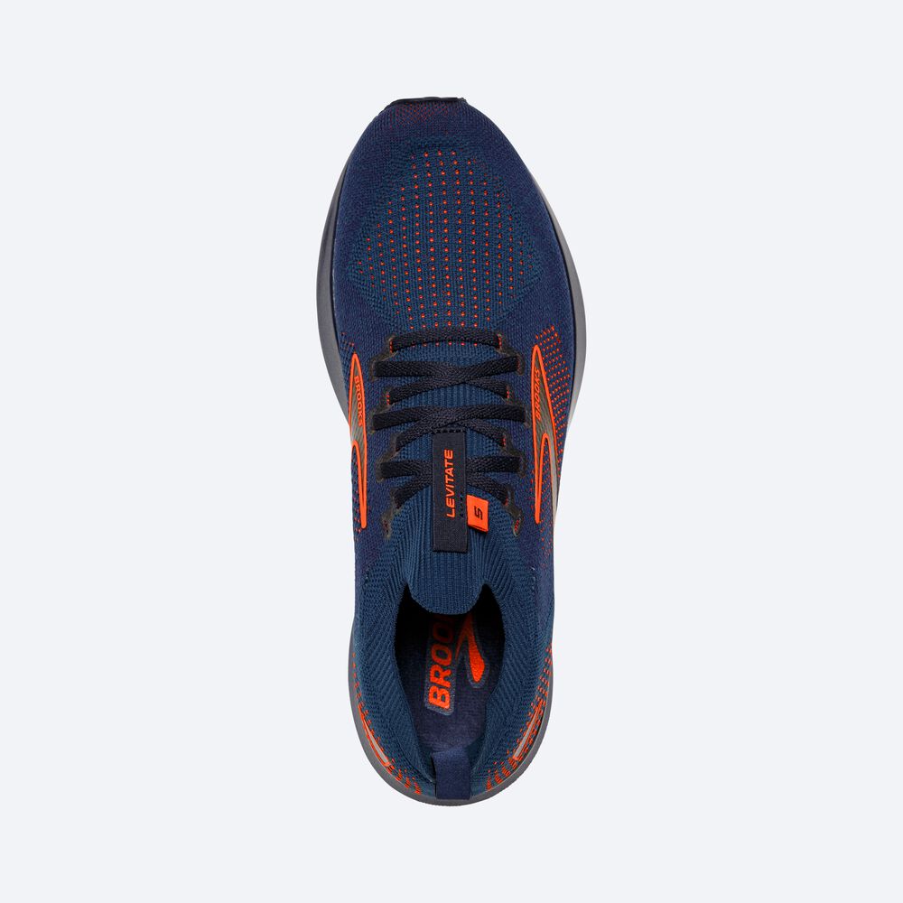 Brooks Levitate StealthFit 5 Erkek Koşu Ayakkabısı Lacivert/Kahverengi | TR-176493