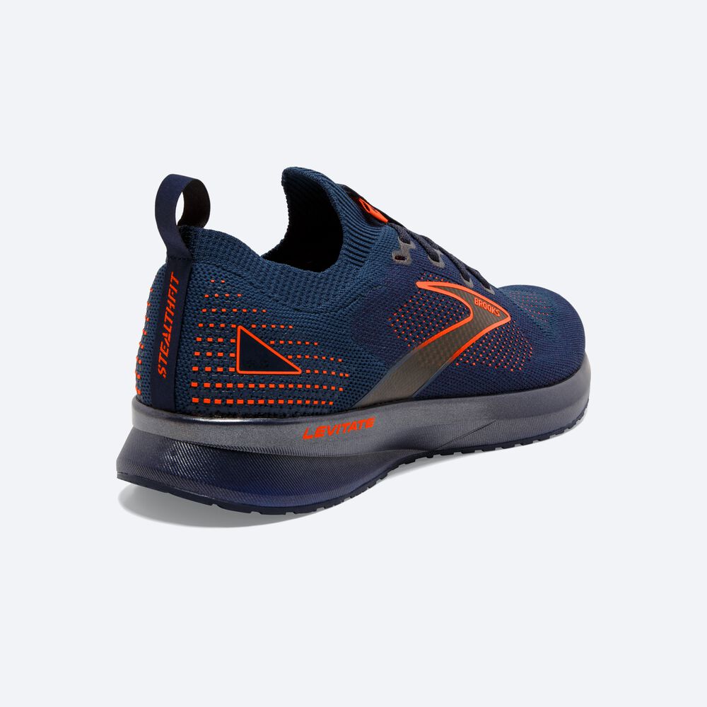 Brooks Levitate StealthFit 5 Erkek Koşu Ayakkabısı Lacivert/Kahverengi | TR-176493