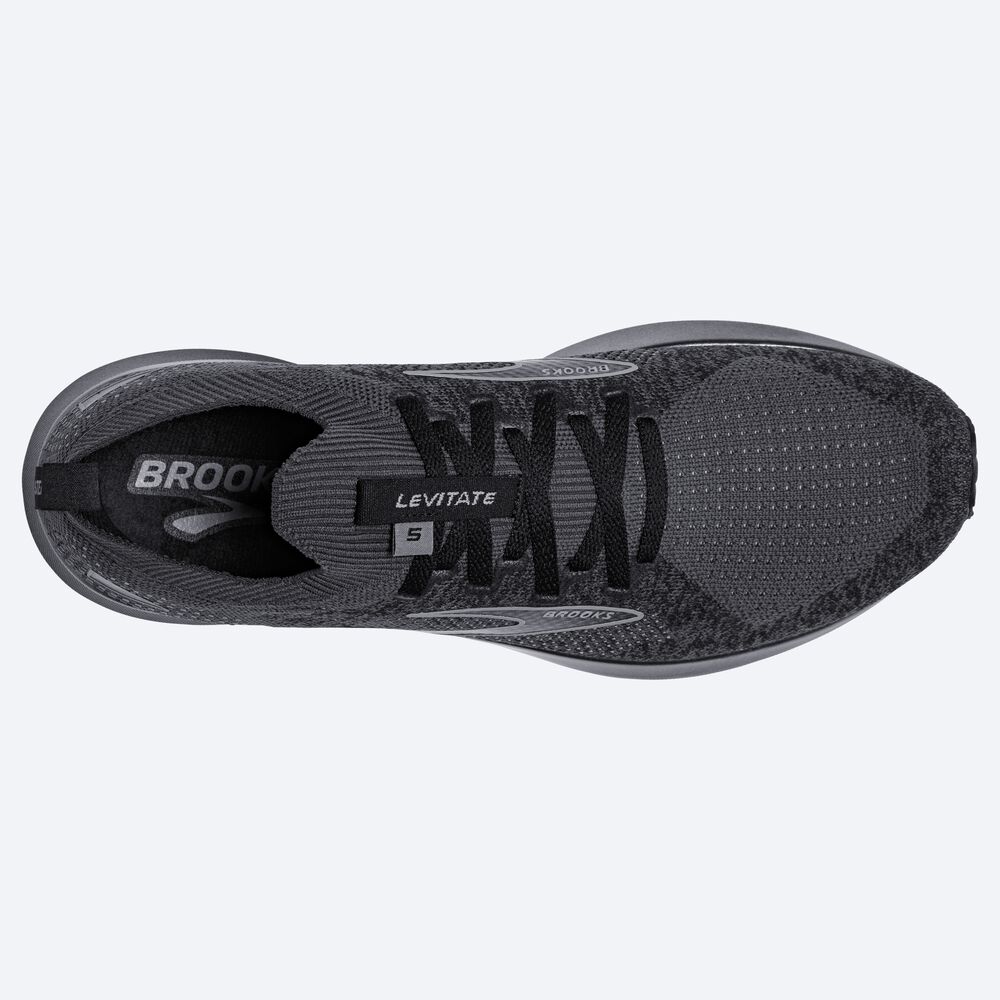 Brooks Levitate StealthFit 5 Erkek Koşu Ayakkabısı Siyah/Gri | TR-631059