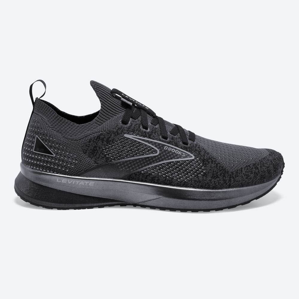 Brooks Levitate StealthFit 5 Erkek Koşu Ayakkabısı Siyah/Gri | TR-631059