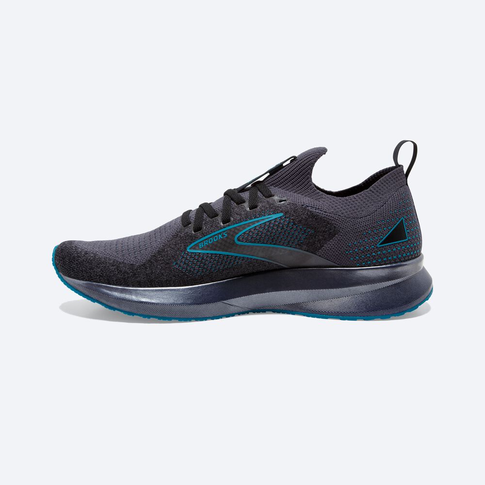 Brooks Levitate StealthFit 5 Erkek Koşu Ayakkabısı Siyah/Turkuaz | TR-851462