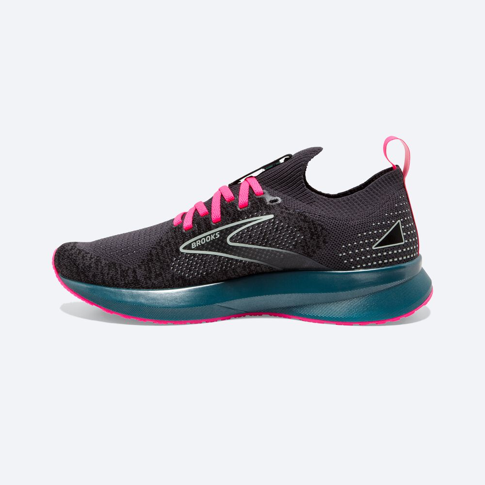 Brooks Levitate StealthFit 5 Kadın Koşu Ayakkabısı Siyah/Mavi/Pembe | TR-165492