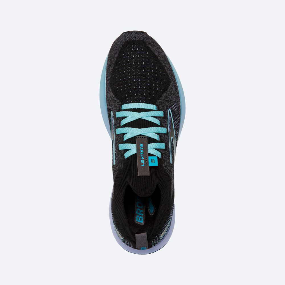 Brooks Levitate StealthFit 5 Kadın Koşu Ayakkabısı Mavi/Çiçekli/Siyah | TR-519234