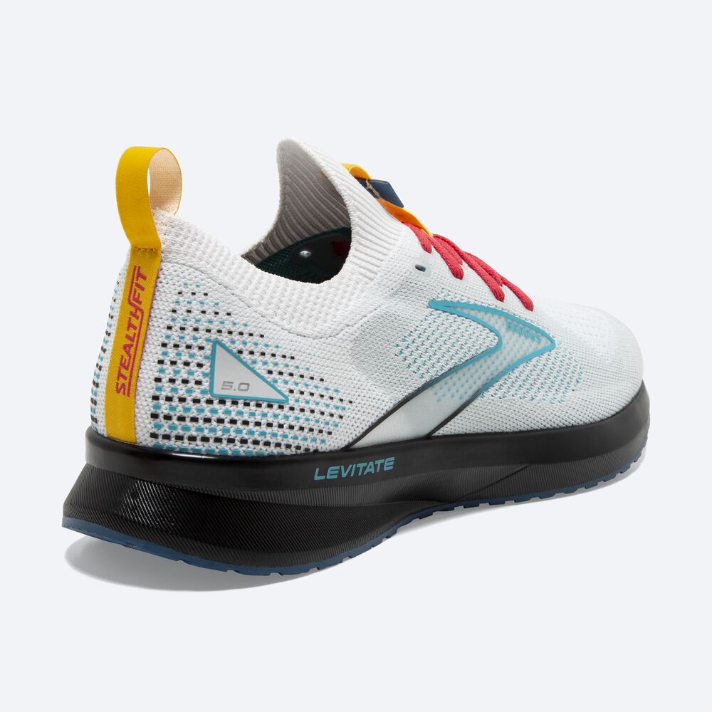 Brooks Levitate StealthFit 5 Kadın Koşu Ayakkabısı Beyaz/Mavi | TR-913280