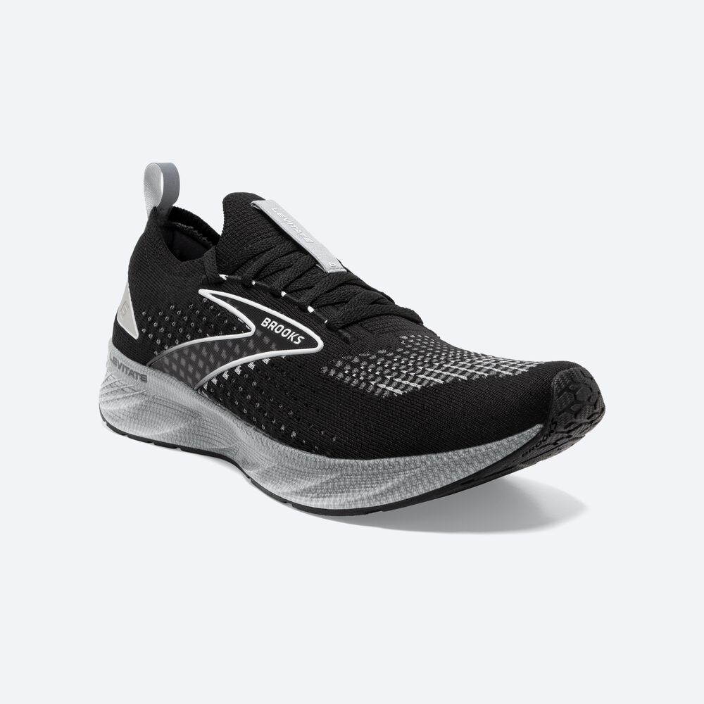 Brooks Levitate StealthFit 6 Erkek Koşu Ayakkabısı Siyah/Gri | TR-372514