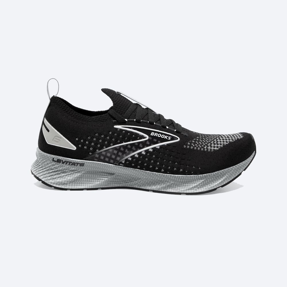 Brooks Levitate StealthFit 6 Erkek Koşu Ayakkabısı Siyah/Gri | TR-372514