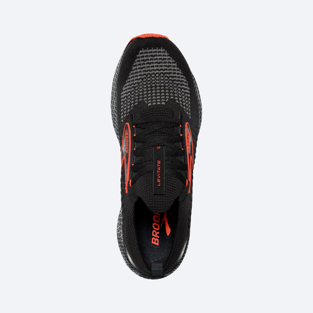 Brooks Levitate StealthFit 6 Erkek Koşu Ayakkabısı Siyah/Turuncu | TR-460137