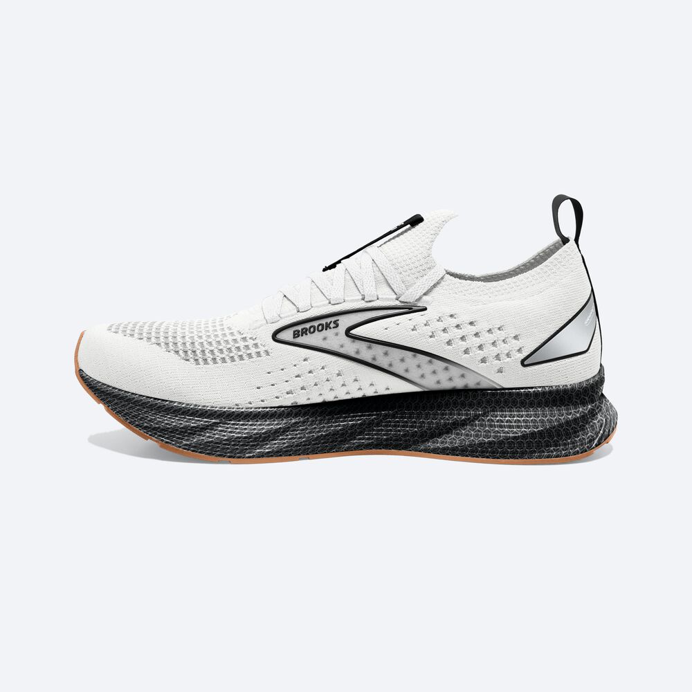 Brooks Levitate StealthFit 6 Erkek Koşu Ayakkabısı Beyaz/Siyah | TR-897645