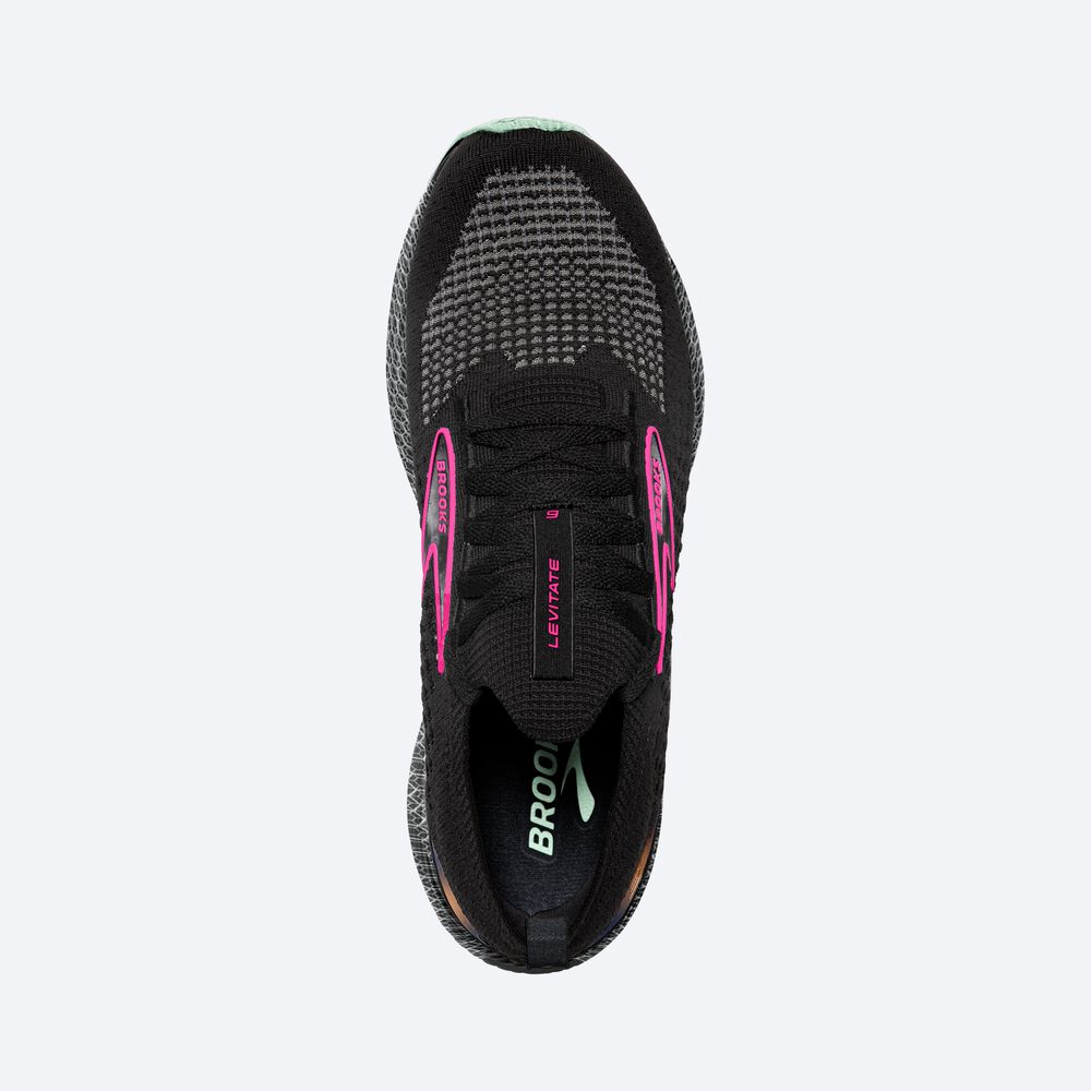 Brooks Levitate StealthFit 6 Kadın Koşu Ayakkabısı Siyah/Pembe | TR-053871