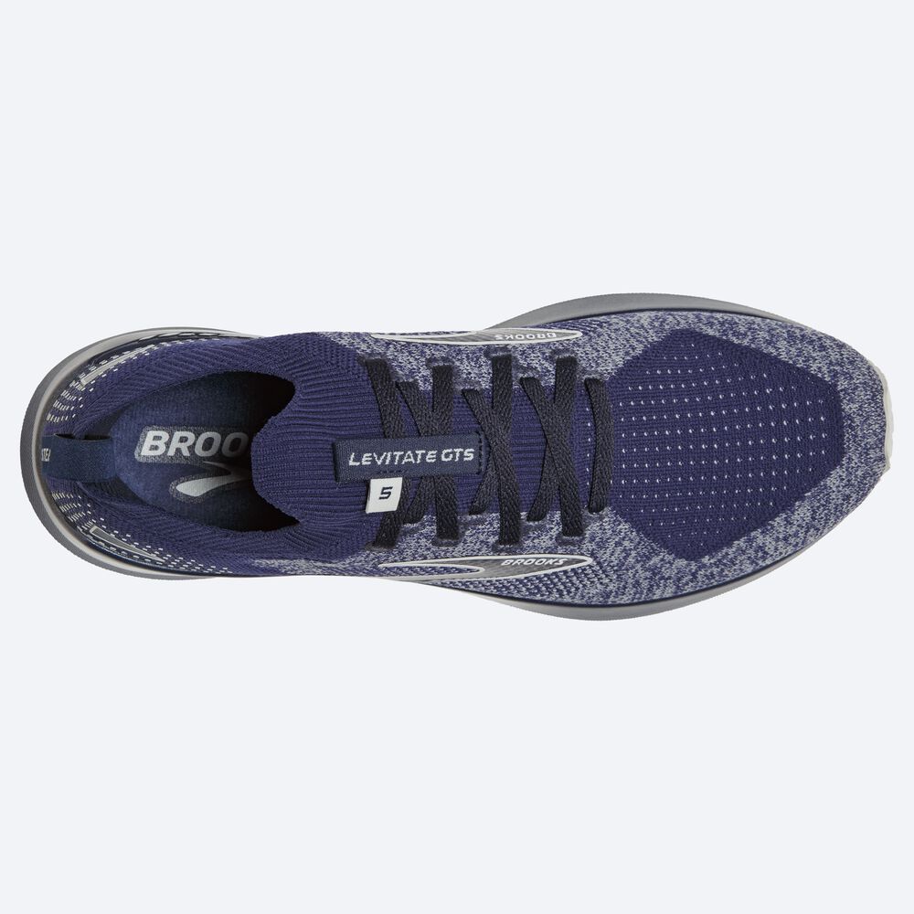 Brooks Levitate StealthFit GTS 5 Erkek Koşu Ayakkabısı Lacivert/Gri | TR-824506