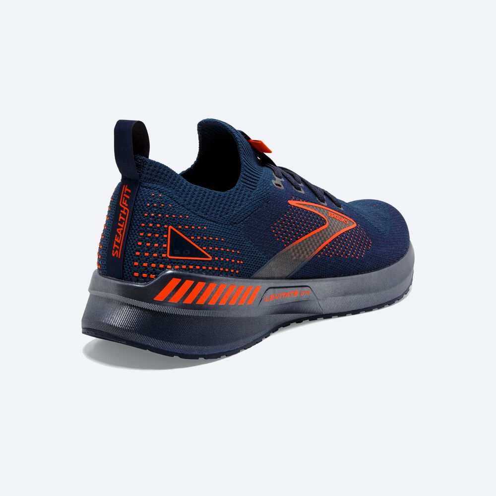 Brooks Levitate StealthFit GTS 5 Erkek Koşu Ayakkabısı Lacivert/Kahverengi | TR-984057