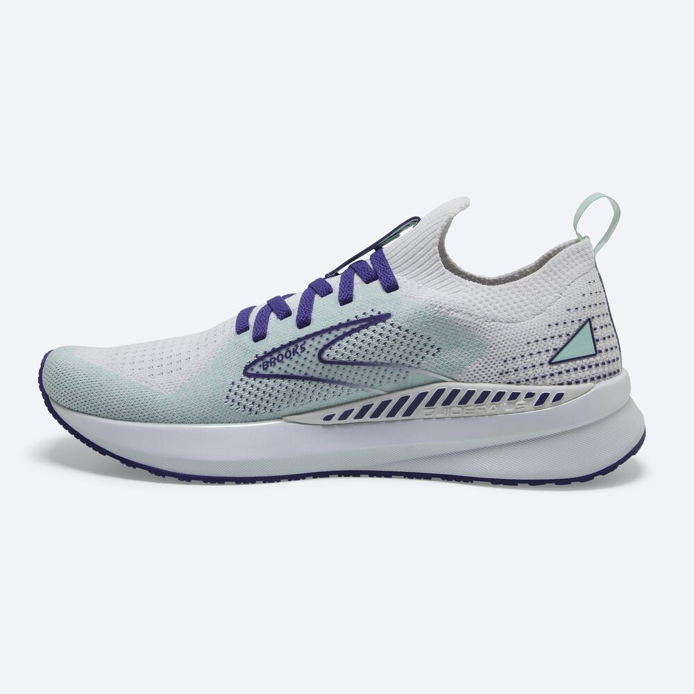 Brooks Levitate StealthFit GTS 5 Kadın Koşu Ayakkabısı Beyaz/Lacivert Mavi | TR-492357