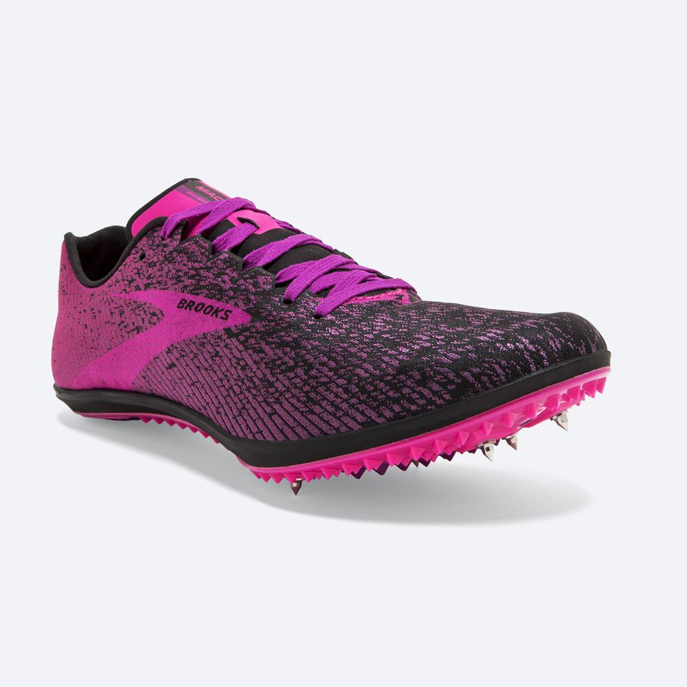 Brooks Mach 19 Kadın Çivili Ayakkabı Siyah/Pembe | TR-536192