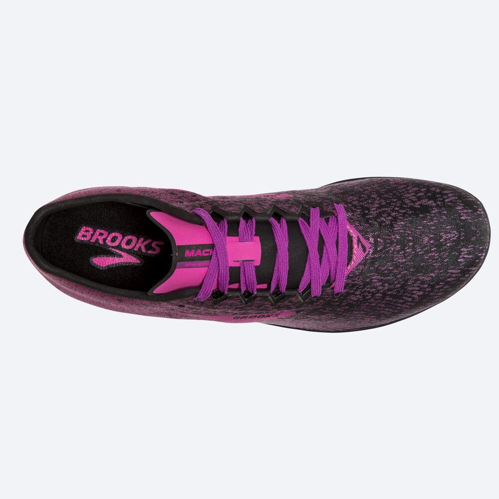 Brooks Mach 19 Kadın Çivili Ayakkabı Siyah/Pembe | TR-536192