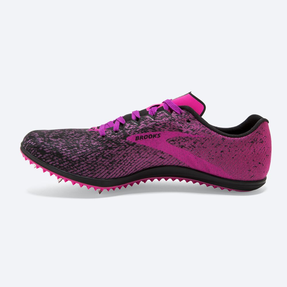 Brooks Mach 19 Kadın Çivili Ayakkabı Siyah/Pembe | TR-536192