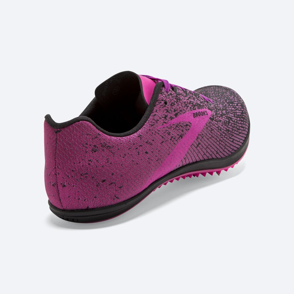 Brooks Mach 19 Kadın Çivili Ayakkabı Siyah/Pembe | TR-536192