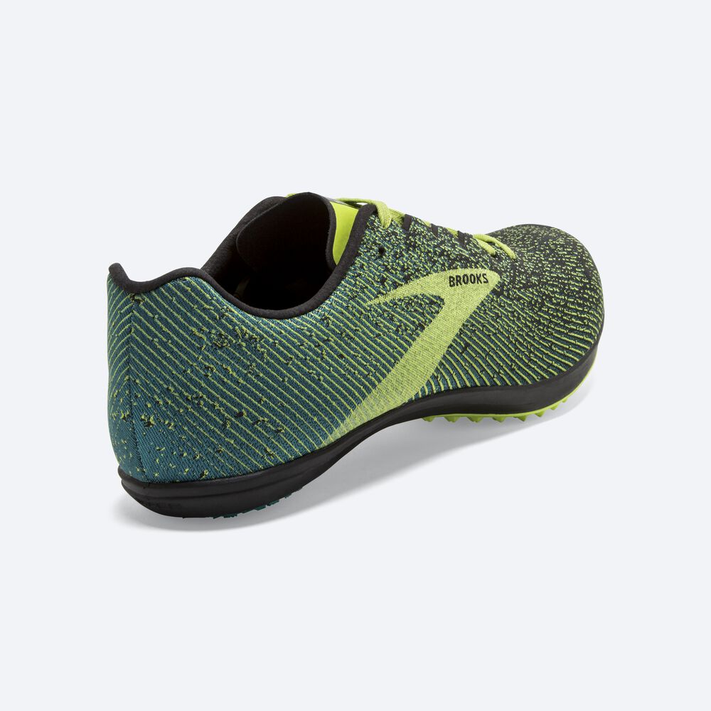 Brooks Mach 19 Spikeless Erkek Çivili Ayakkabı Siyah/Mavi | TR-279058