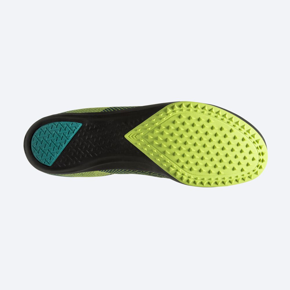 Brooks Mach 19 Spikeless Erkek Çivili Ayakkabı Siyah/Mavi | TR-279058