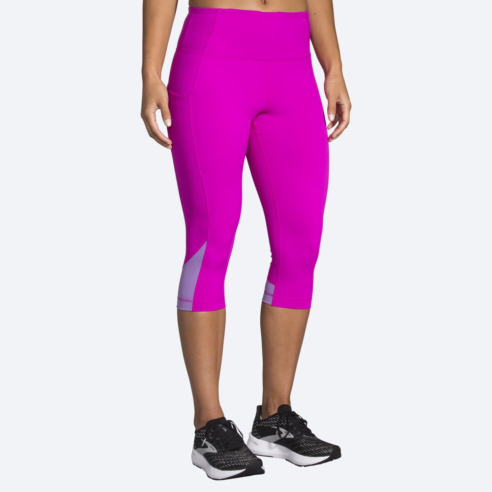 Brooks Method 1/2 Crop Tight Kadın Tayt Pembe/Mor | TR-174563