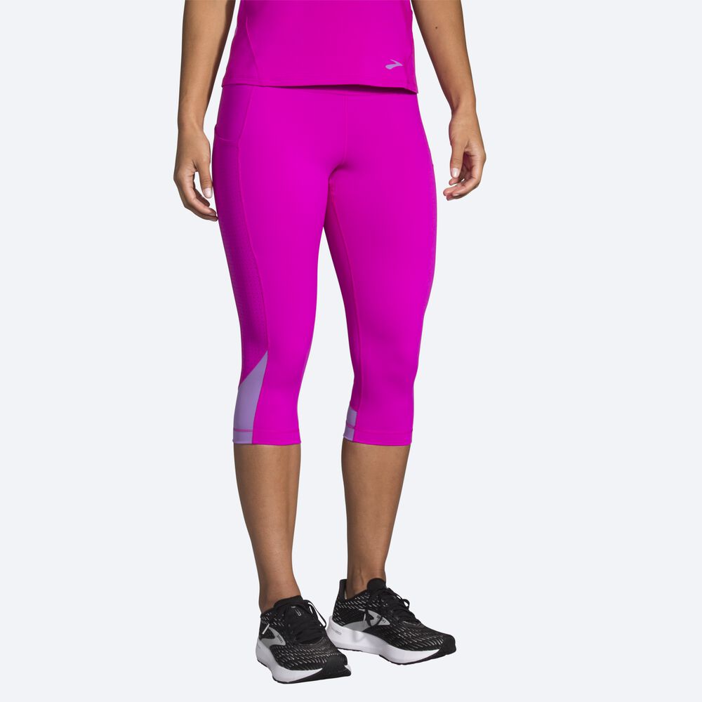 Brooks Method 1/2 Crop Tight Kadın Tayt Pembe/Mor | TR-174563