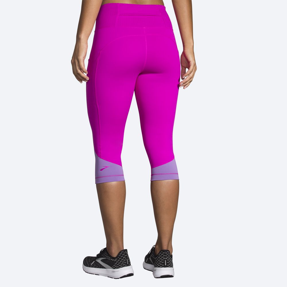 Brooks Method 1/2 Crop Tight Kadın Tayt Pembe/Mor | TR-174563