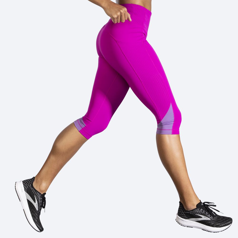 Brooks Method 1/2 Crop Tight Kadın Tayt Pembe/Mor | TR-174563