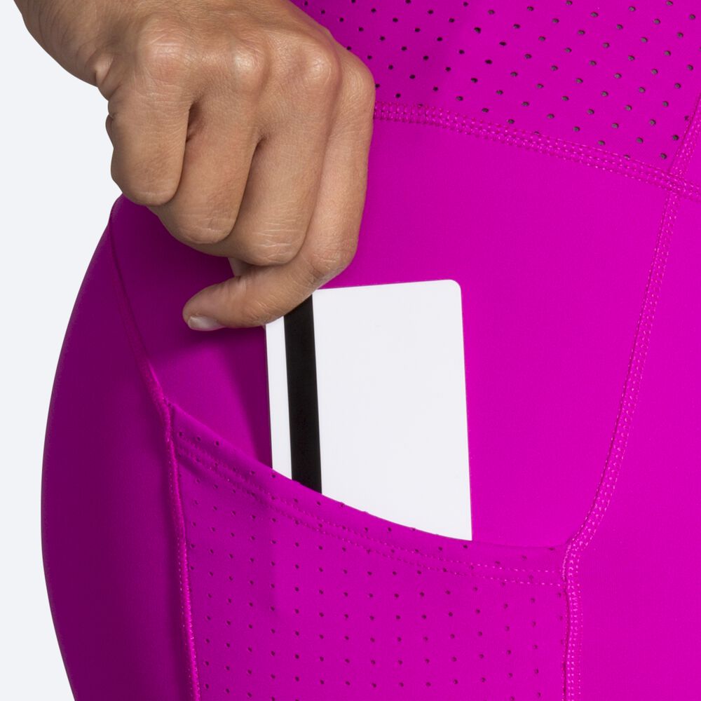 Brooks Method 1/2 Crop Tight Kadın Tayt Pembe/Mor | TR-174563