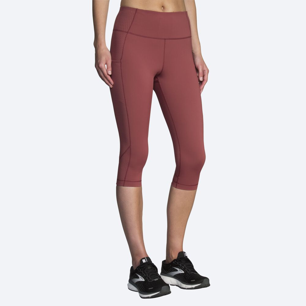 Brooks Method 1/2 Crop Tight Kadın Tayt Terracotta | TR-385902