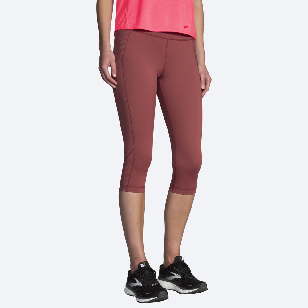 Brooks Method 1/2 Crop Tight Kadın Tayt Terracotta | TR-385902