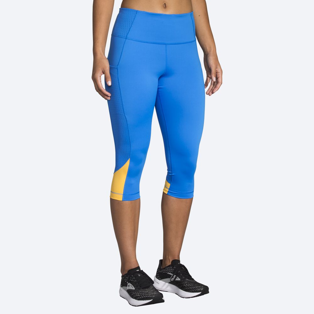 Brooks Method 1/2 Crop Tight Kadın Tayt Mavi | TR-392458