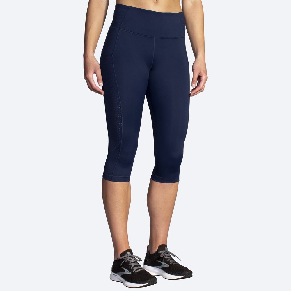 Brooks Method 1/2 Crop Tight Kadın Tayt Lacivert | TR-931740