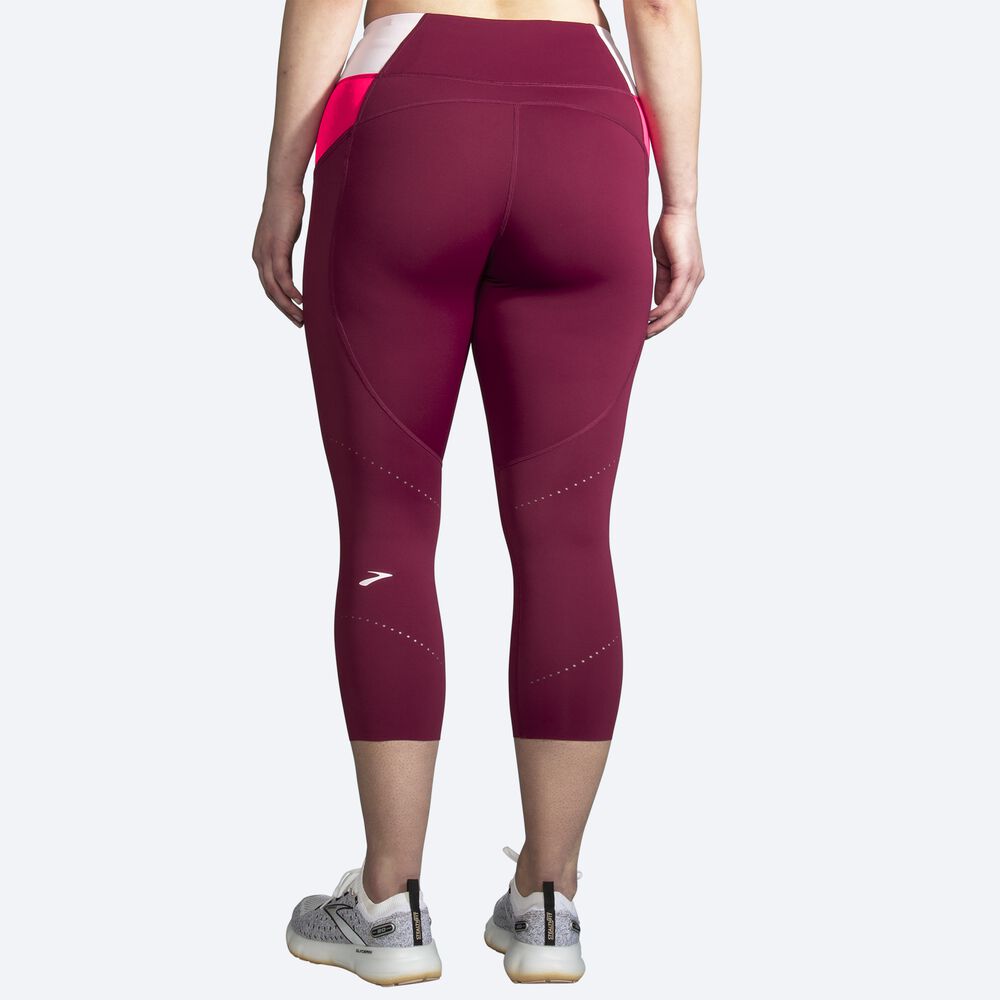 Brooks Method 3/4 Tight Kadın Tayt Bordo/Pembe | TR-680412