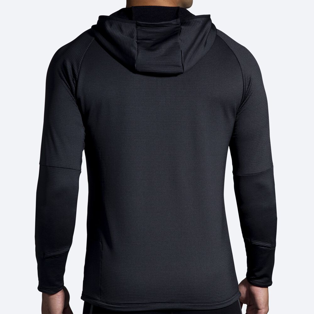 Brooks Notch Thermal 2.0 Erkek Kapüşonlu Sweatshirt Siyah | TR-816297