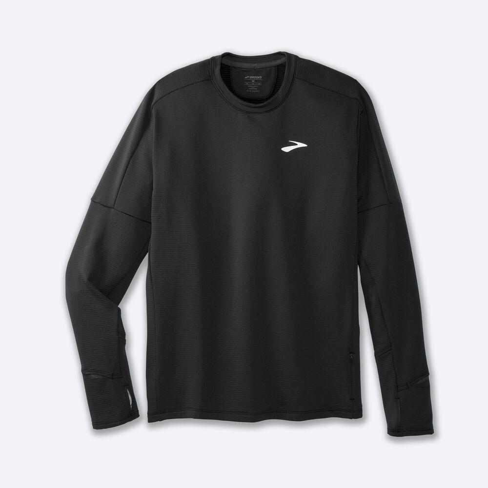 Brooks Notch Thermal Long Sleeve 2.0 Erkek Tişört Siyah | TR-294075