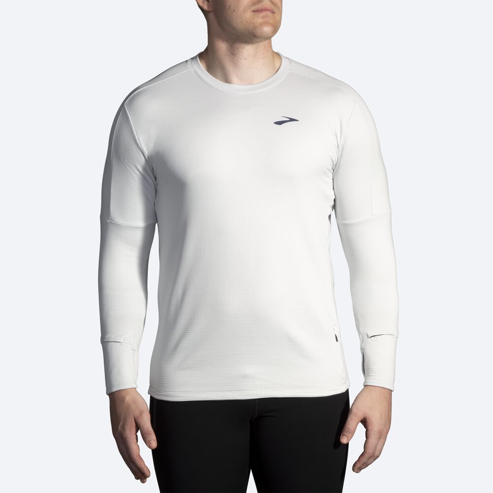 Brooks Notch Thermal Long Sleeve 2.0 Erkek Tişört Gri | TR-641298