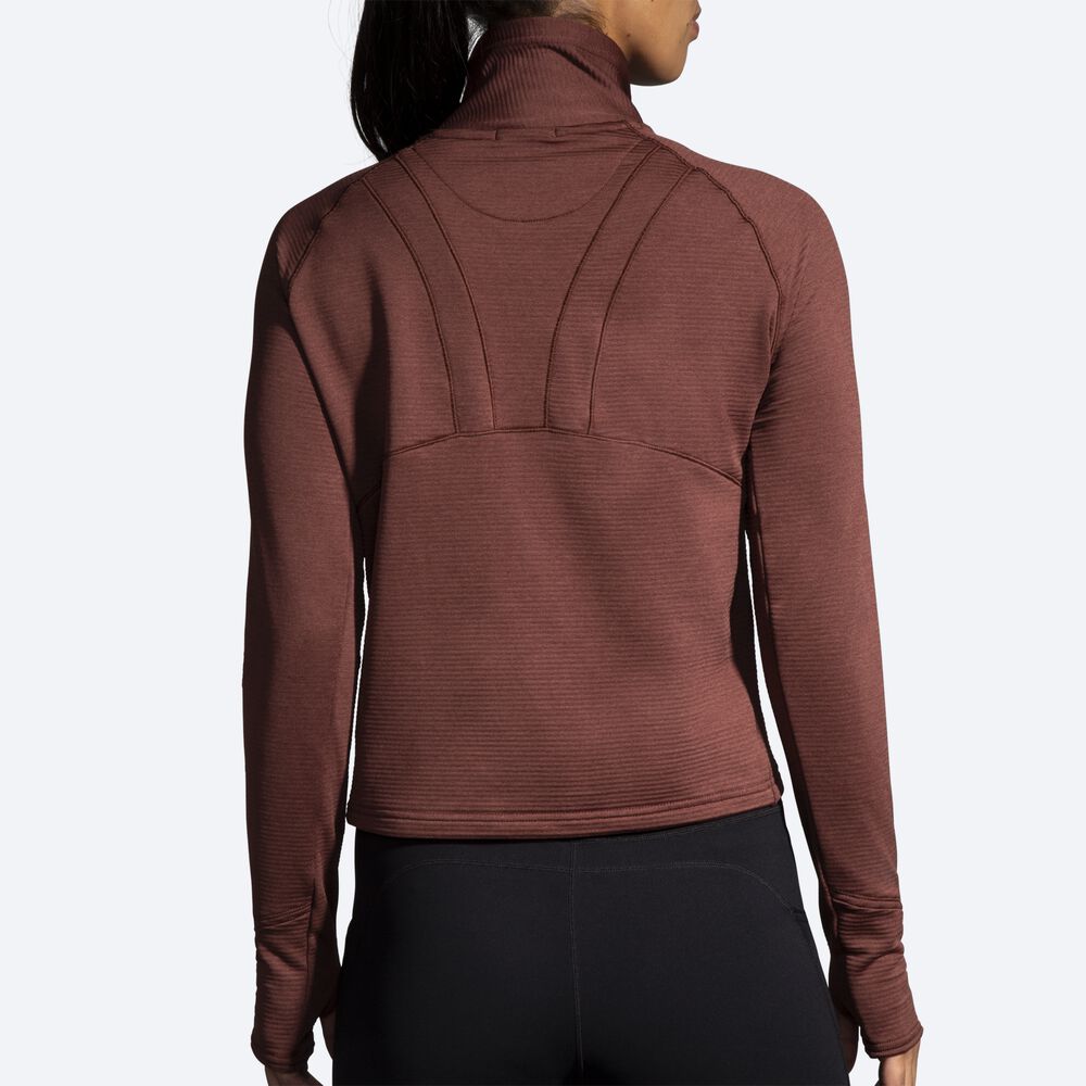 Brooks Notch Thermal Long Sleeve 2.0 Kadın Tişört Çikolata | TR-139072